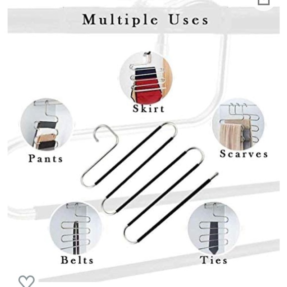 Non-Slip 3 Pack Stainless Steel Space Save Clothes Hangers - Picture 4 of 6